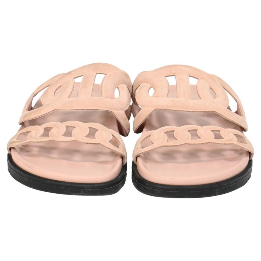 Hermès Extra Sandals in Pink Suede - Picture 2 of 9
